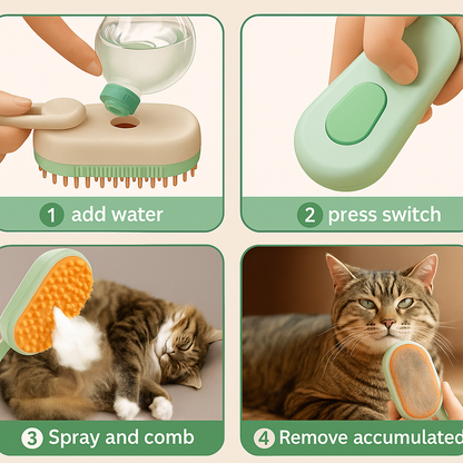 Comfort Care Mist Comb for Easy and Relaxing Pet Groomin
